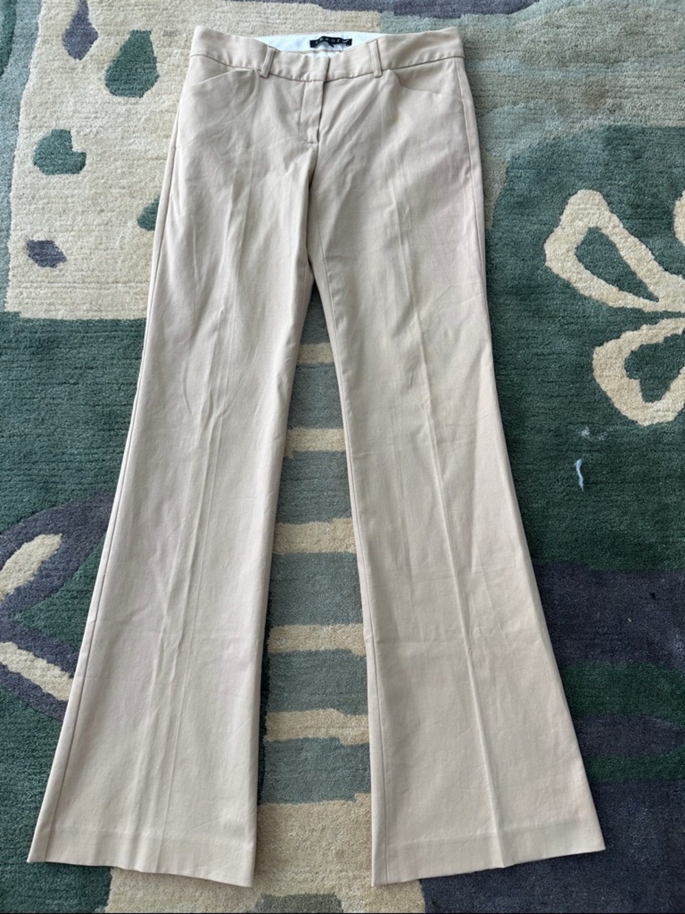 NEW THEORY MAX C COTTON PANTS SLIGHT FLARE SZ 4